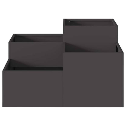 Maceta Para Jardín Negro 80 X 80 X 48 Cm Acero_5