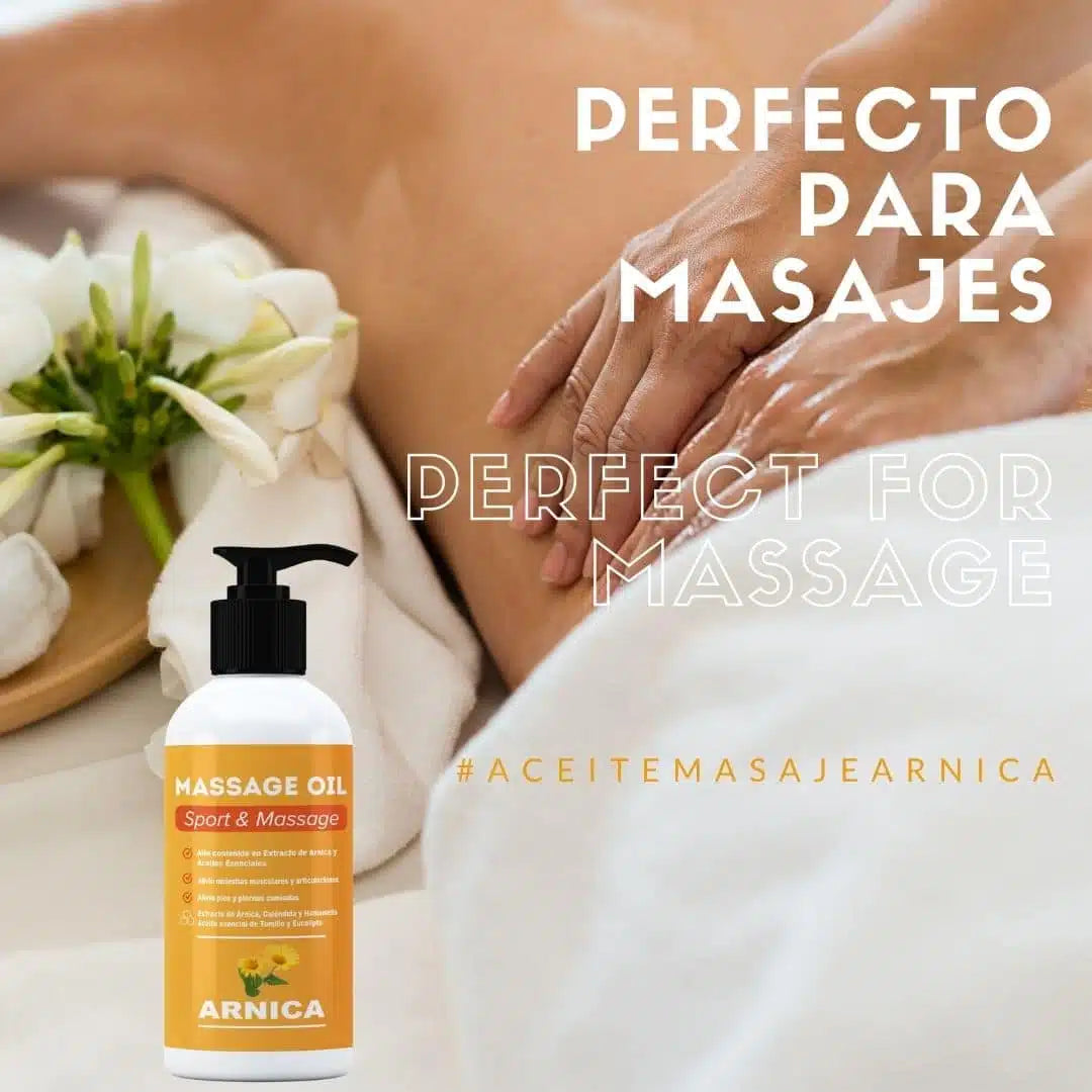 QKnatur - Aceite Para Masaje Con Extracto De Arnica, Calendula Y Hamamelis (250 Ml) - Ideal Para Masajes_3