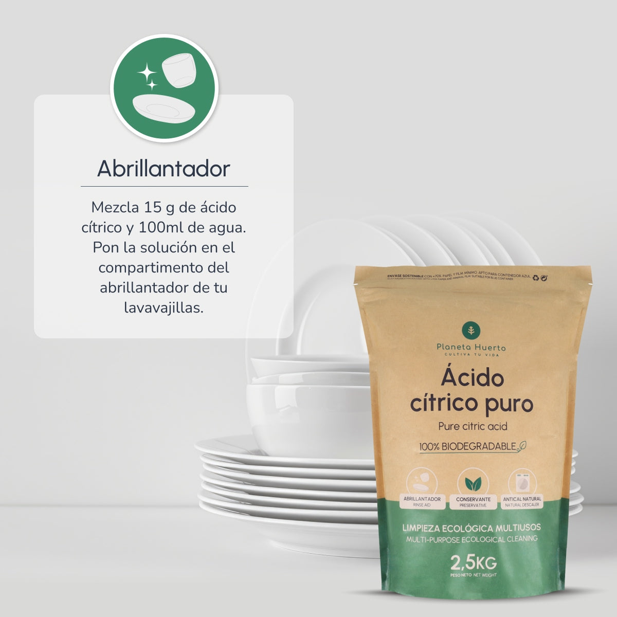 Pack 6xÁcido cítrico Planeta Huerto 2,5 Kg