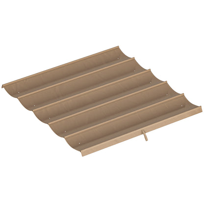 Techo De Pérgola Outsunny Poliéster Pardo 250x255x6 Cm_0