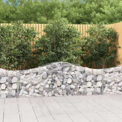 Cestas De Gaviones 8 Uds Forma De Arco Hierro 200x30x60/80 Cm_1