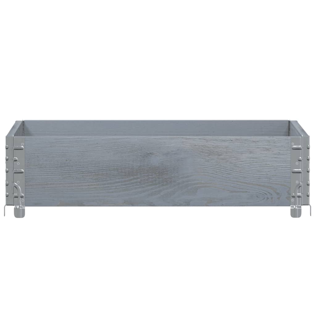 Jardinera De Madera Maciza De Pino Gris 80x60 Cm_2