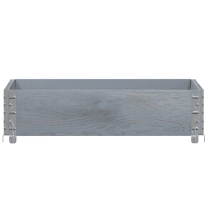 Jardinera De Madera Maciza De Pino Gris 80x60 Cm_2