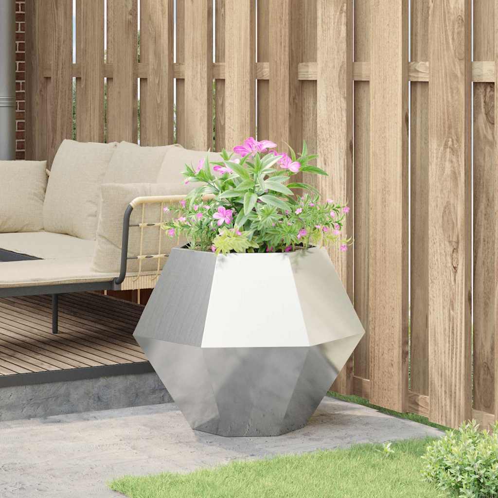 Jardinera Plateado 75 X 75 X 60 Cm Acero Inoxidable_3