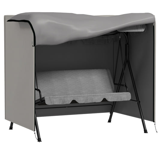 Funda Para Columpio Outsunny Tela Oxford Gris 177x114x152 Cm_0