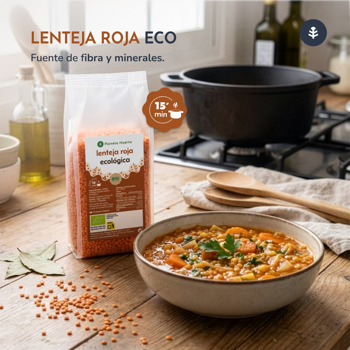 Lenteja Roja ECO Planeta Huerto 2,5 kg