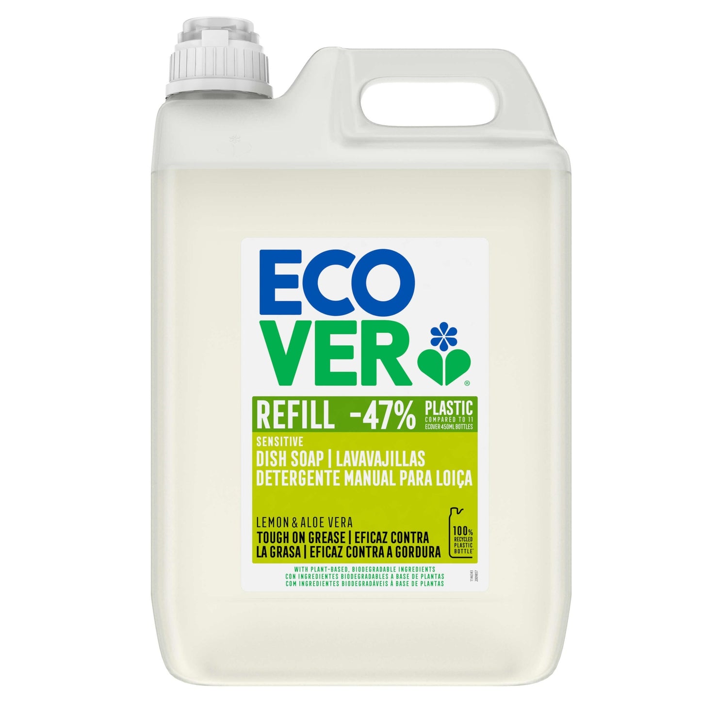 Lavavajillas Desengrasante de Limón y Aloe vera Ecover 5L