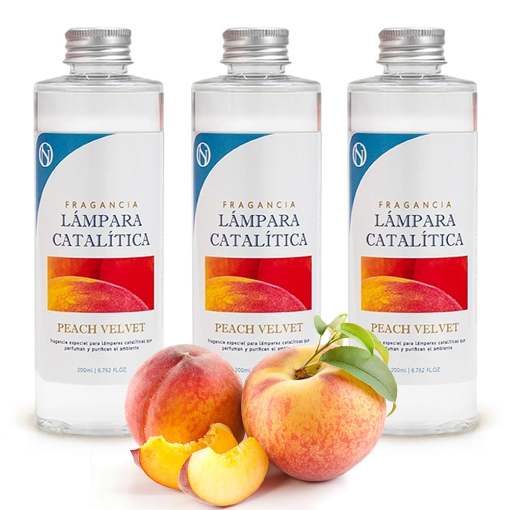 Pack 3x Fragancia Lámpara Catalítica 200ml: Aroma Peach Velvet - Disfruta Tu Aroma Favorito Durante Más Tiempo_0