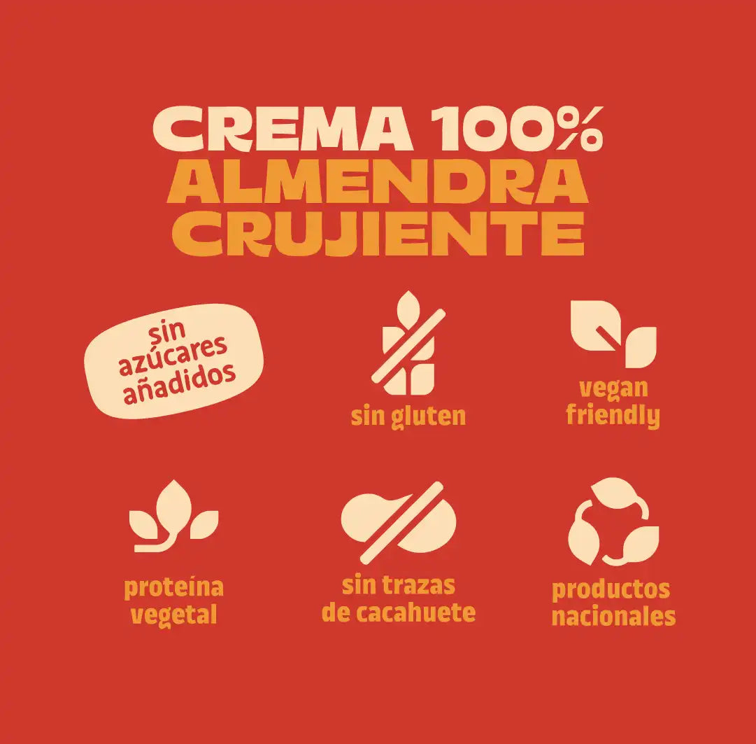 Pack crema 100% almendra crujiente 4 uds The Nut Club 720g_5
