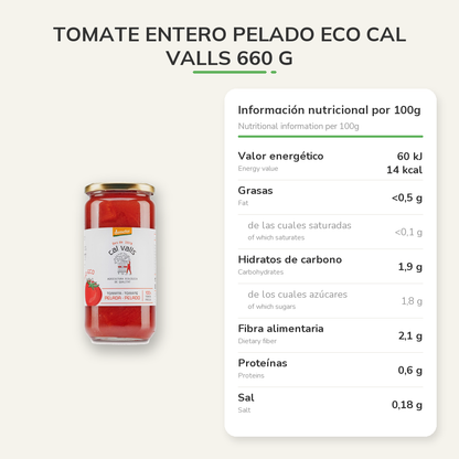 Información nutricional