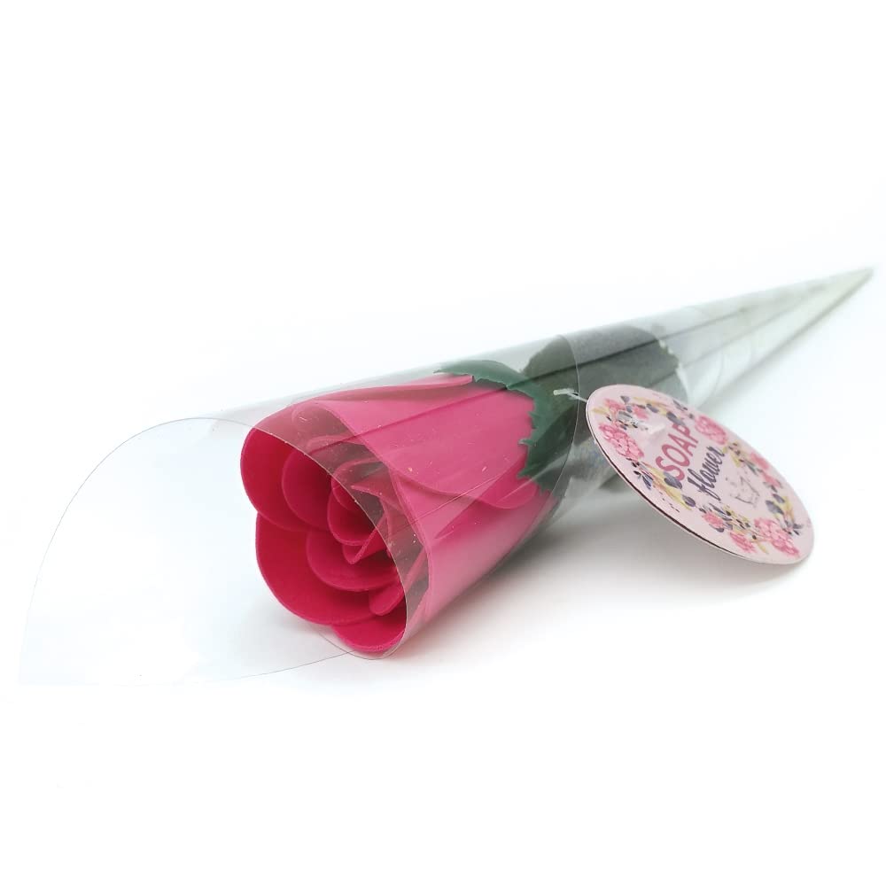 3 Rosas Con Pétalos De Jabón Aromático Para Baño Relax (fucsia) - Regalo Original Para Días Especiales - Aroma Atalcado_3