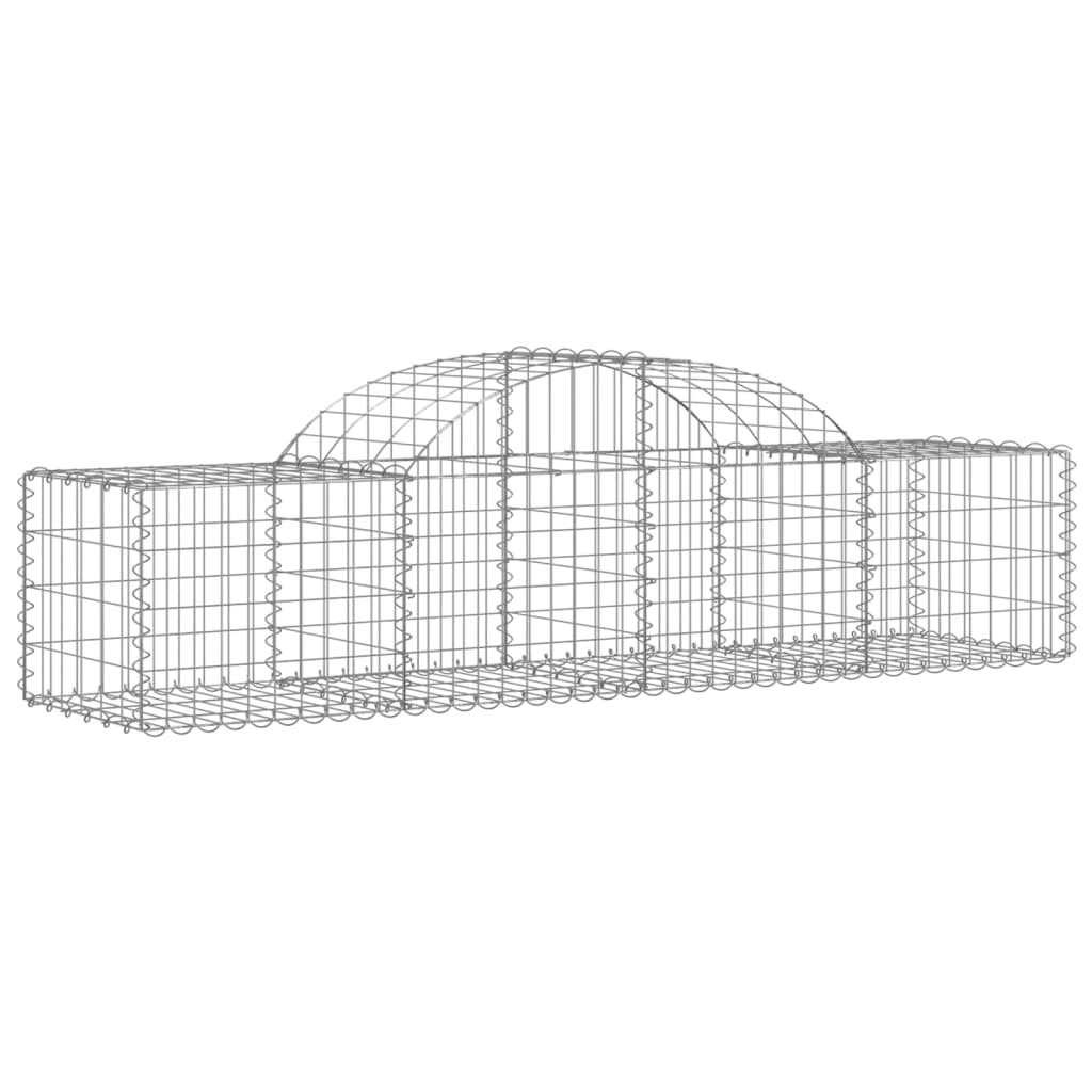 Cestas De Gaviones 10 Uds Forma De Arco Hierro 200x50x40/60 Cm_2