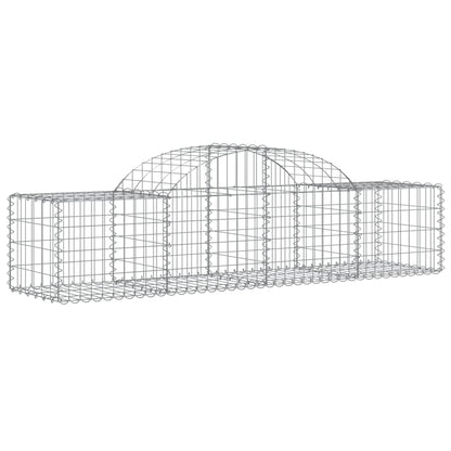 Cestas De Gaviones 10 Uds Forma De Arco Hierro 200x50x40/60 Cm_2