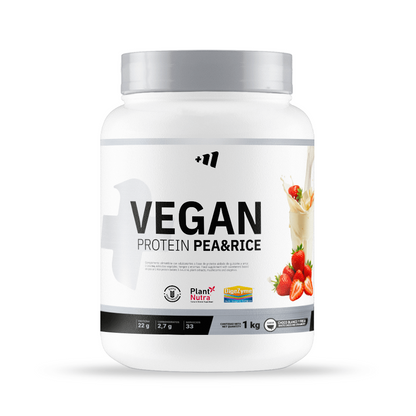 Vegan Protein Pea &amp; Rice (guisante Y Arroz) - 1kg - Chocolate Blanco Con Fresa - Proteína Vegana - Masmusculo Supplement_0
