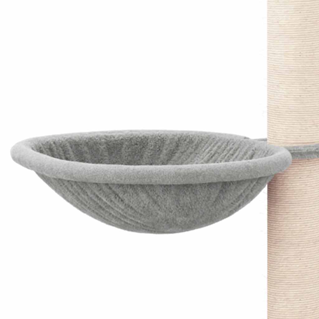 Rascador Para Gatos Con Postes De Sisal Gris Claro 94,5 Cm_5
