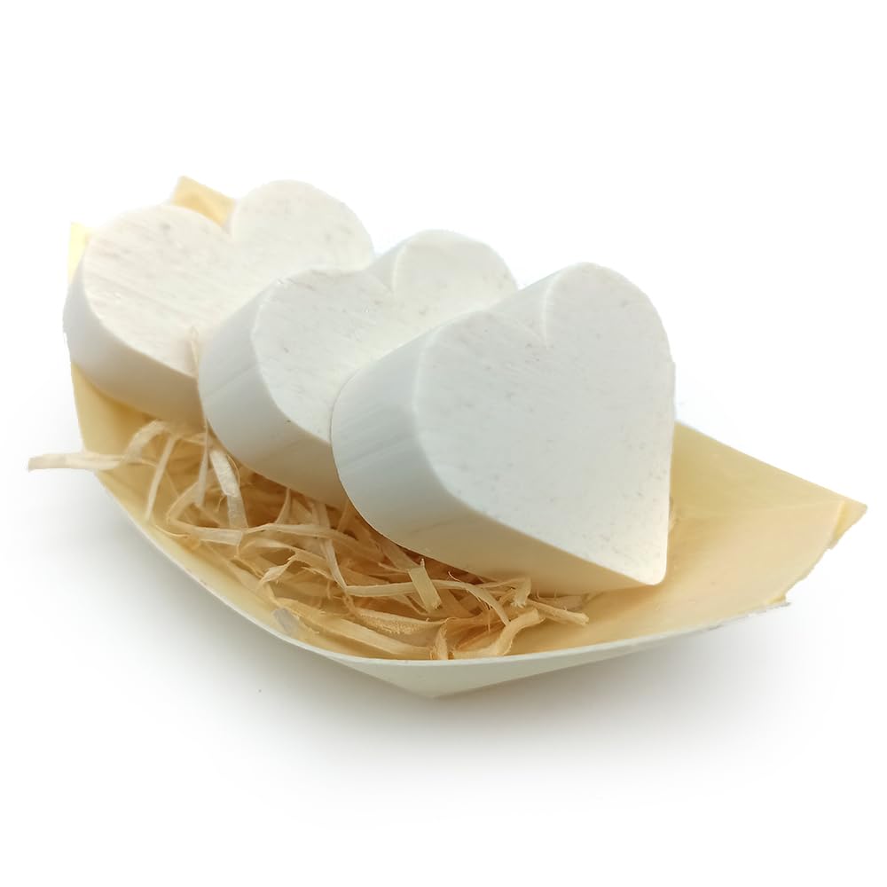 25 Jabones Aromáticos Con Forma De Corazón - Detalle Para Invitados De Eventos - Jabón Glicerina Con Aroma A Coco_3