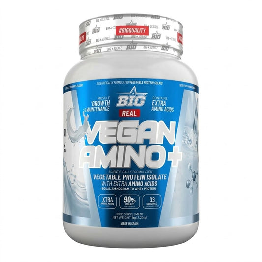 Real Vegan Amino+ - 1kg - Banana And Pops Darkchoco - Proteína Vegetal - Big_0