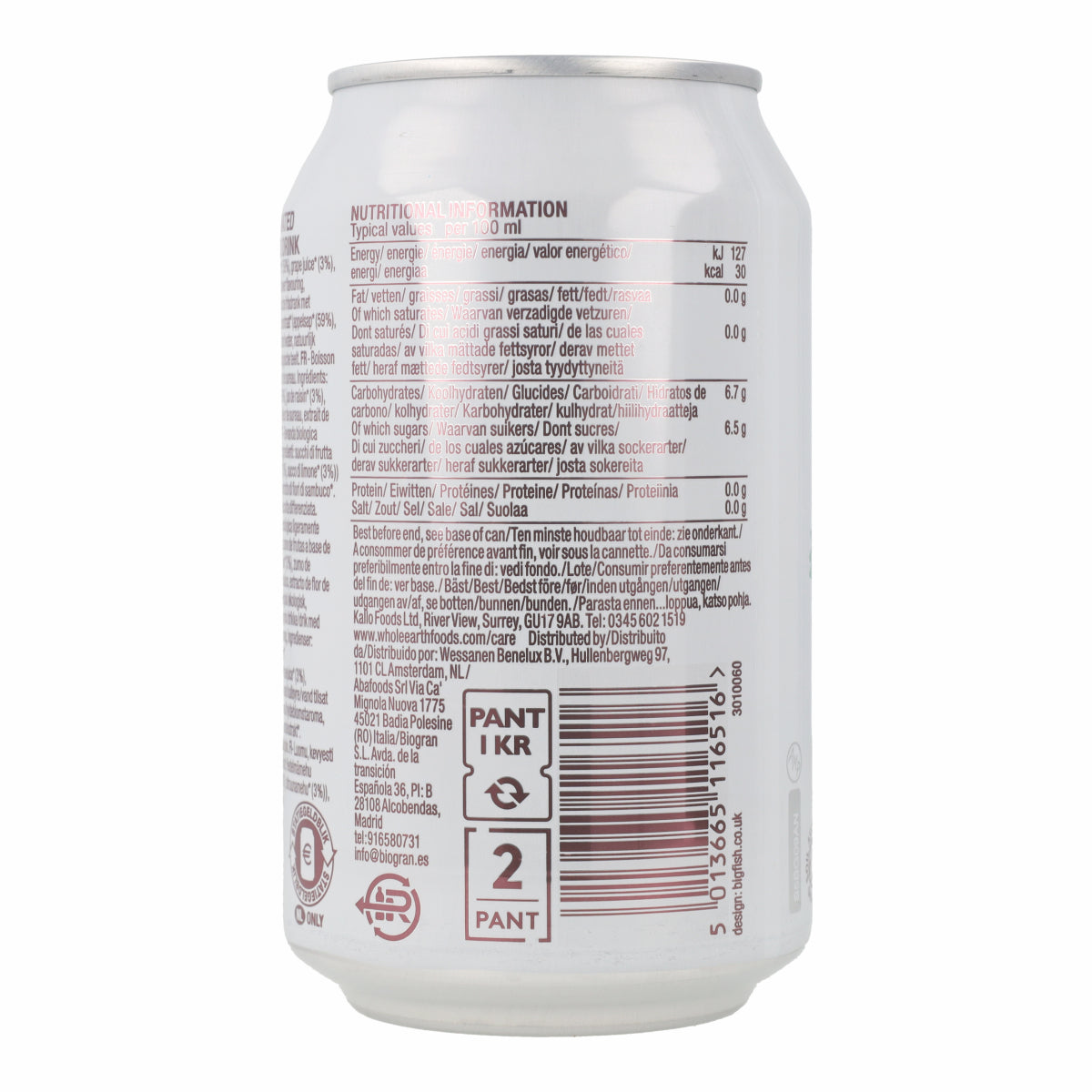 Refresco Bio Sauco Whole Earth 330ml