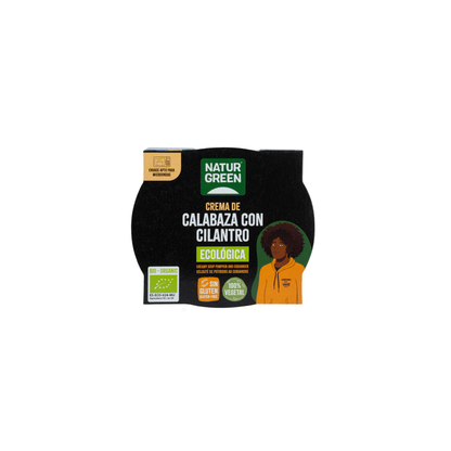 Crema de Calabaza con Cilantro Ecológica sin gluten Naturgreen, 310 g