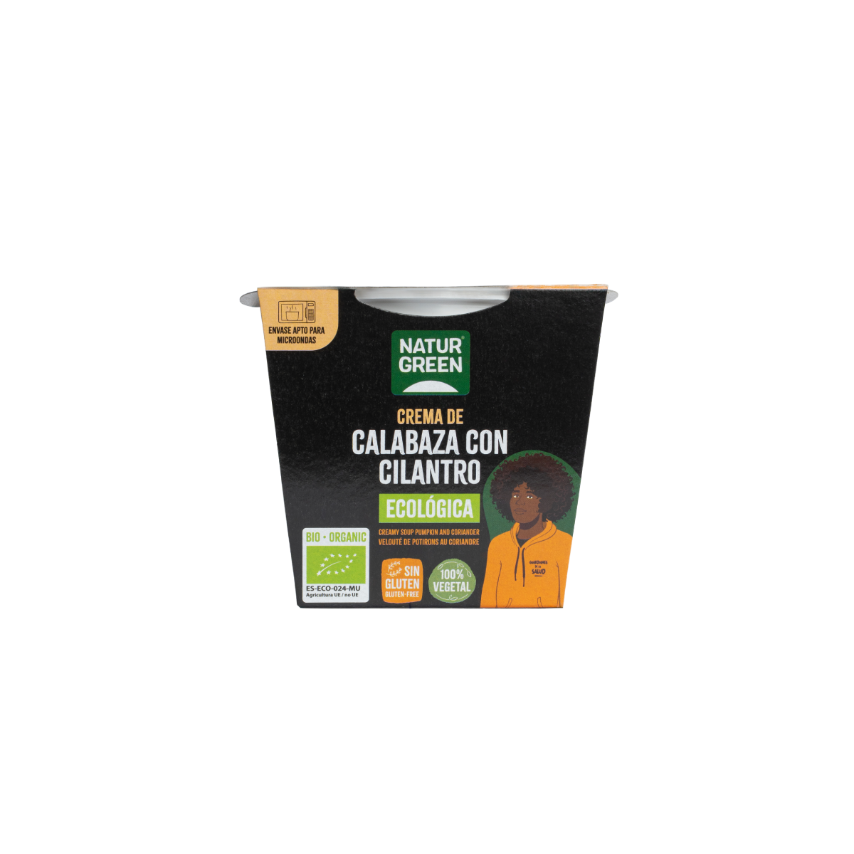 Crema de Calabaza con Cilantro Ecológica sin gluten Naturgreen, 310 g