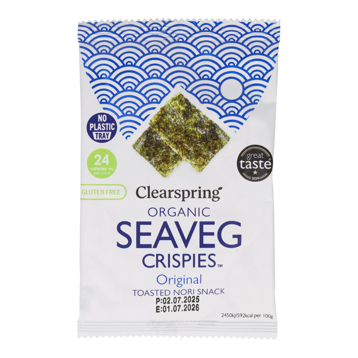 Snack de Alga Nori Tostada Bio Clearspring 4g
