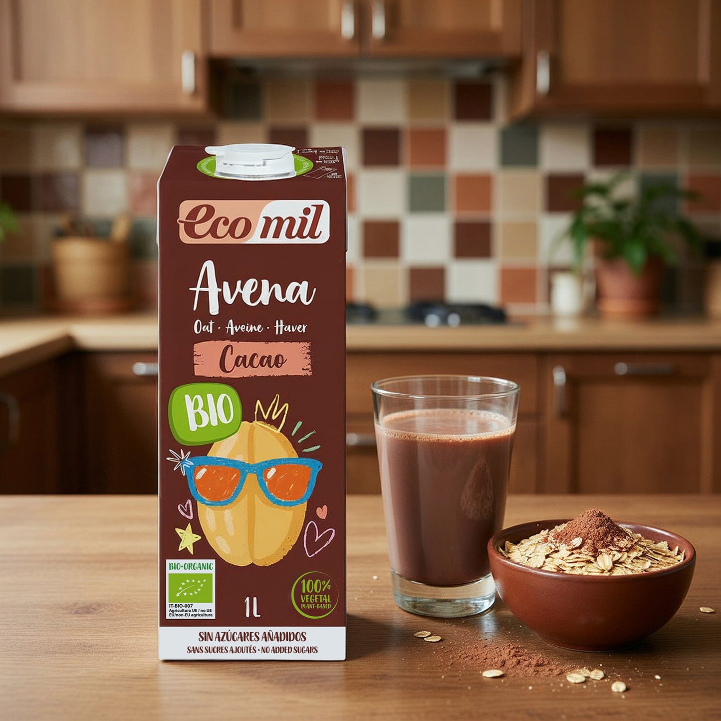 Bebida de Avena Cacao Bio Ecomil 1 L