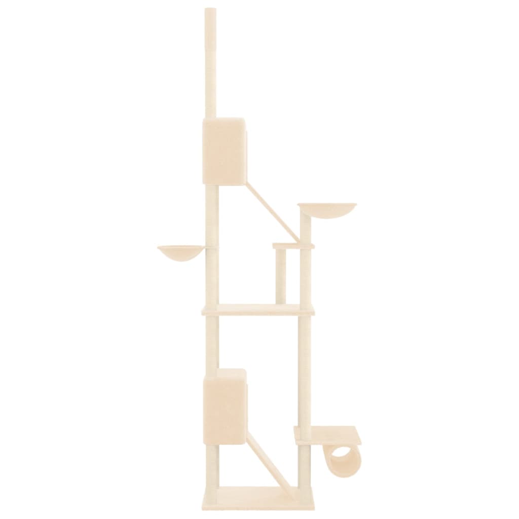 Árbol Rascador Para Gatos De Suelo A Techo Crema 277-303 Cm_3