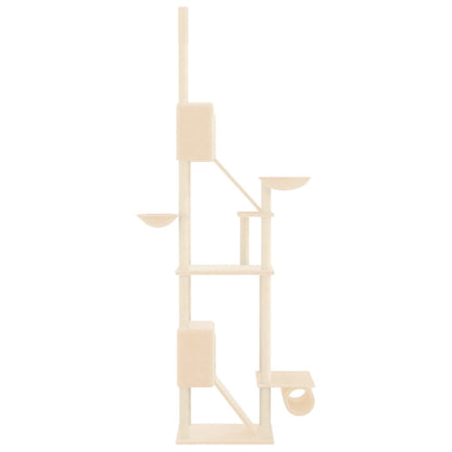 Árbol Rascador Para Gatos De Suelo A Techo Crema 277-303 Cm_3