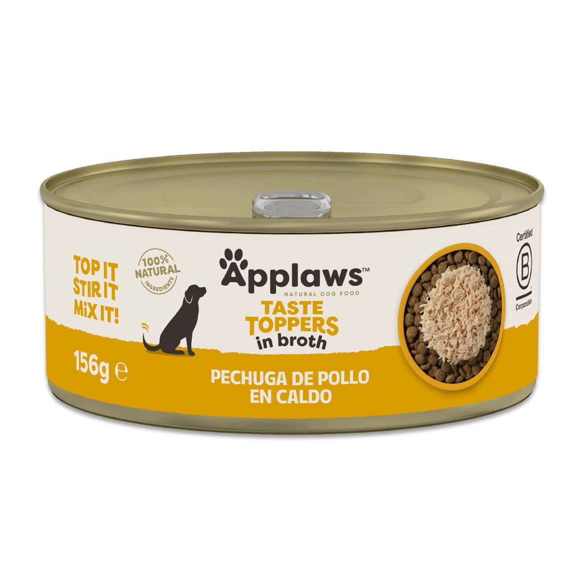 Topper de Pollo en Caldo para Perros Applaws 156 g