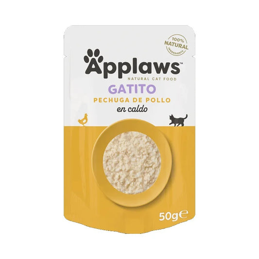 Comida Húmeda Kitten de Pechuga de Pollo en Caldo para Gatos Applaws 50 g