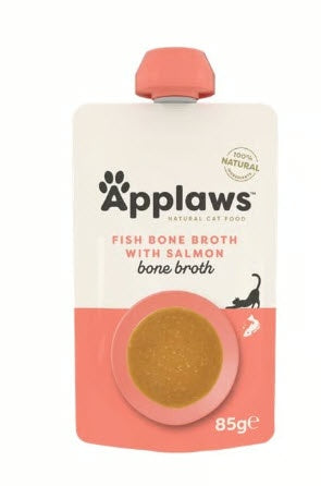 Caldo de Huesos de Pescado con Salmón para Gatos Applaws 85 g