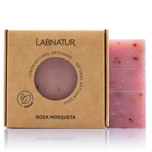 Jabón Natural Artesano de Rosa Mosqueta Labnatur 100 g | Regenera y Suaviza | Piel con Marcas | Vegano_0