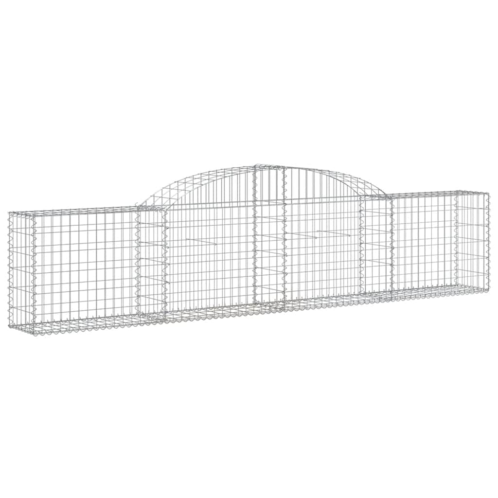 Cestas De Gaviones 9 Uds Forma De Arco Hierro 300x30x60/80 Cm_2