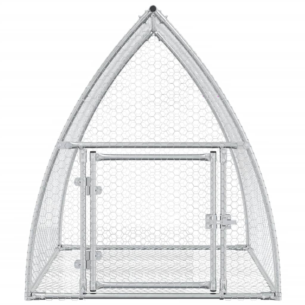Conejera Acero Galvanizado Plateado 105x100x120 Cm_4