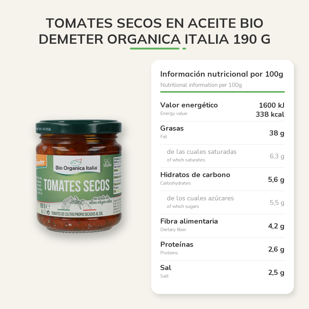 Información nutricional