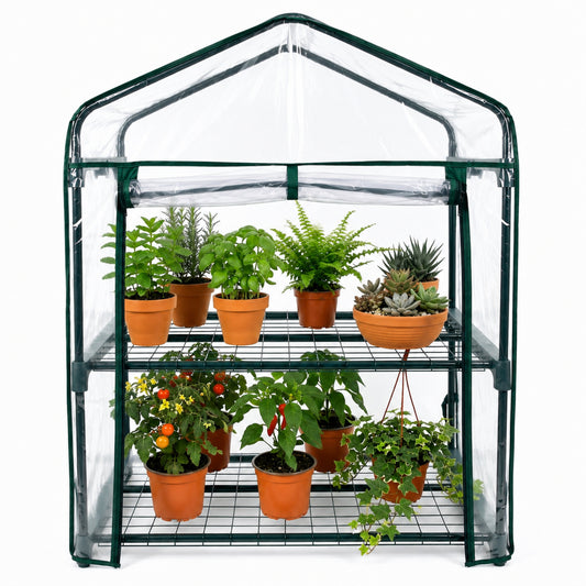 Invernadero De Jardín 2 Alturas Pvc Impermeable Nyana Garden 95x68x50cm_0