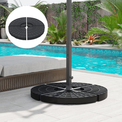 Outsunny Peso Para Base De Sombrilla De 4 Piezas Para Base Cruzada Negro_1