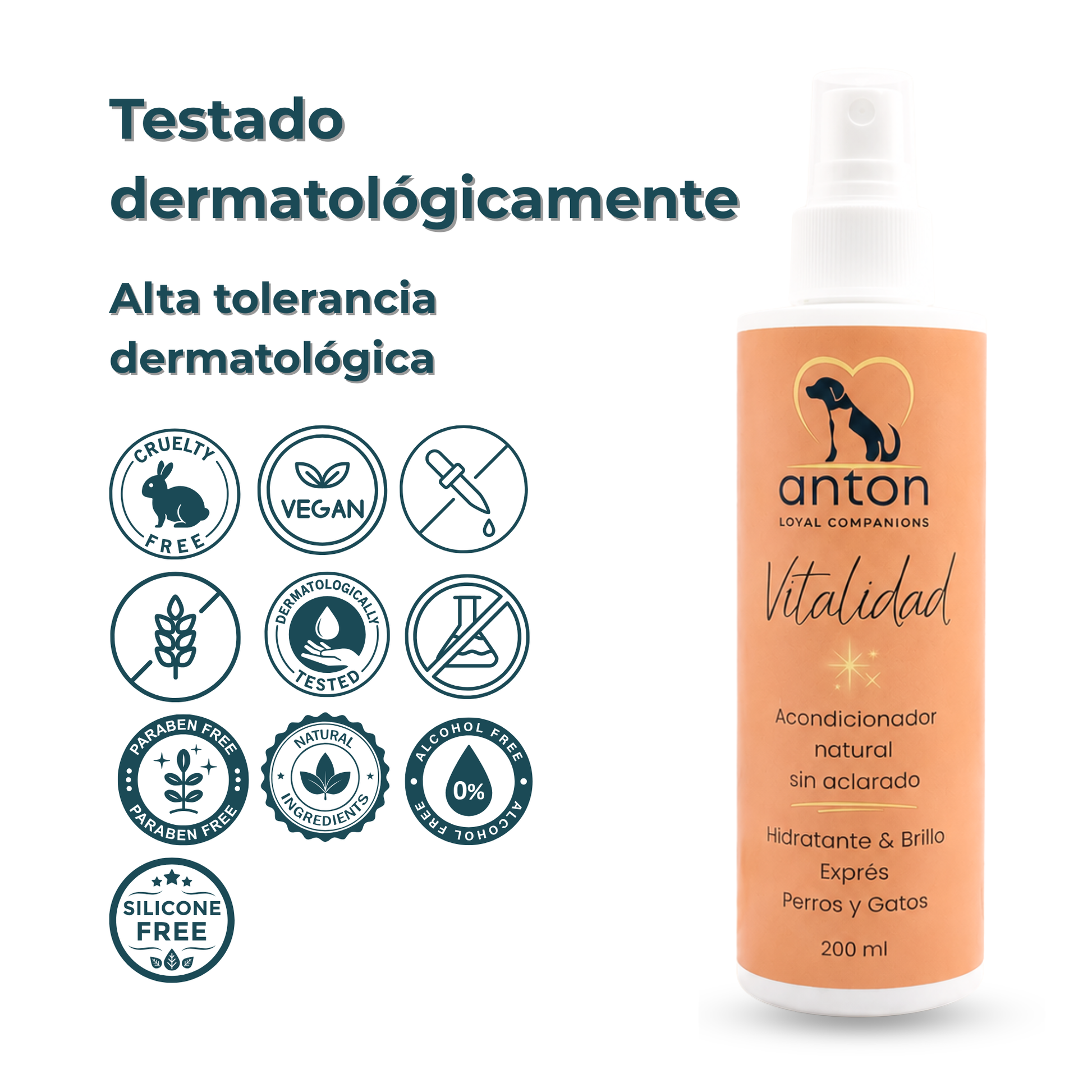 Acondicionador sin aclarado para el cuidado del pelaje de perros y gatos – Pack 3 x 200 ml_4