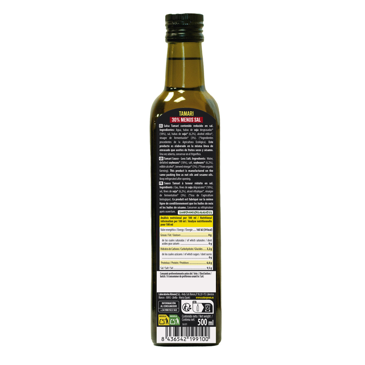 Tamari Contenido Reducido en Sal Bio NaturGreen 500 ml