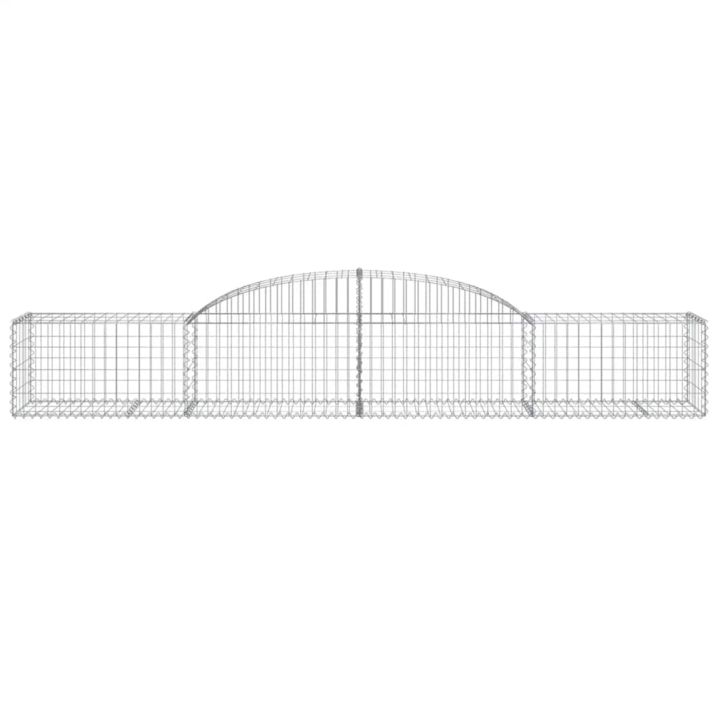 Cestas De Gaviones 2 Uds Forma De Arco Hierro 300x50x40/60 Cm_3