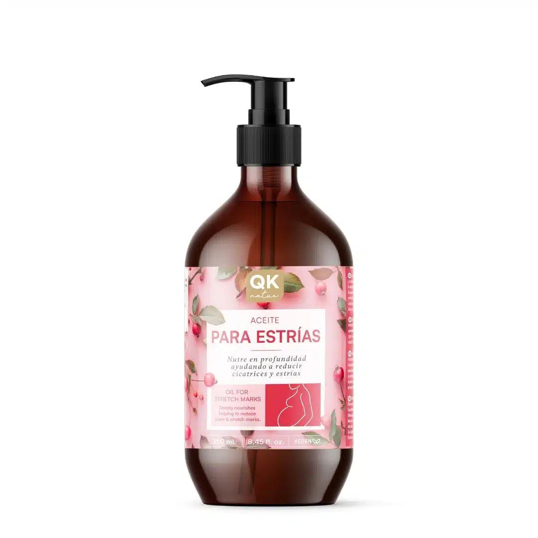 QKnatur - Aceite Antiestrías 250 Ml. Con Rosa Mosqueta - Ayuda A Reducir Y Prevenir La Apariencia De Cicatrices_0