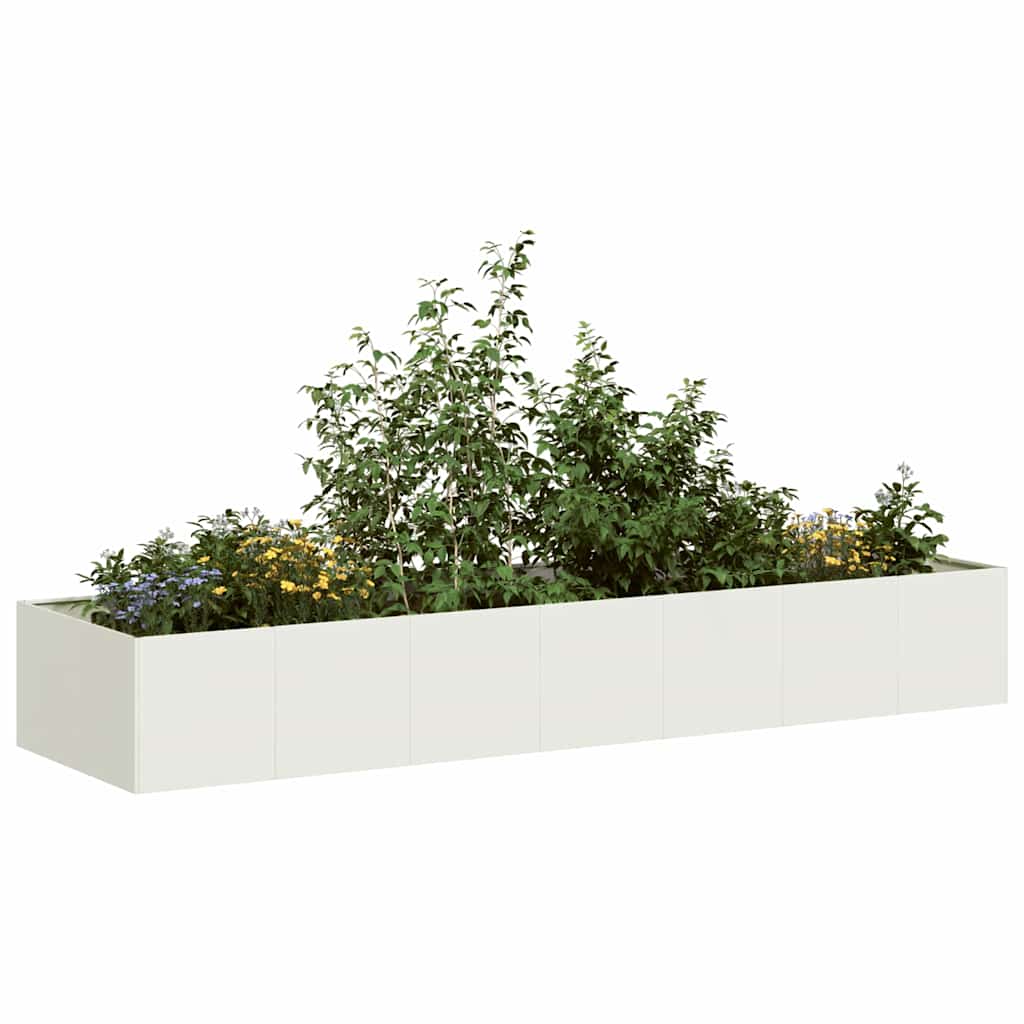 Jardinera Acero Blanco 280x80x40 Cm_1