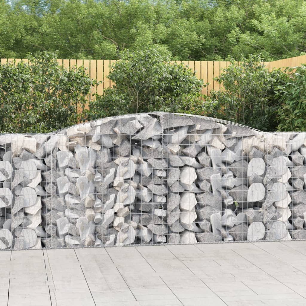 Cestas De Gaviones 20 Uds Forma De Arco Hierro 400x50x100/120cm_1