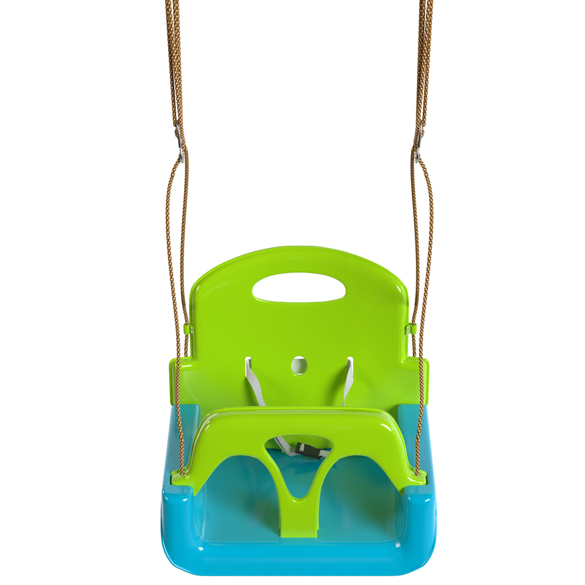 Columpio Infantil Outsunny Pp, Pe Verde Oscuro 42x33x38 Cm_4