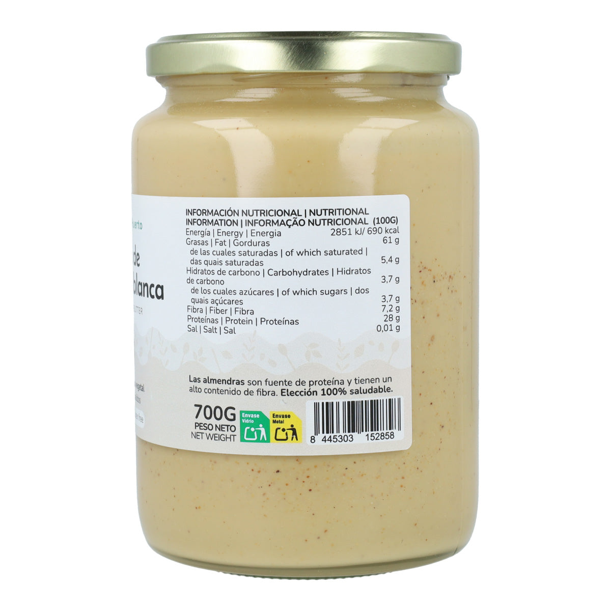 Crema de Almendras Blancas ECO Planeta Huerto 700 g