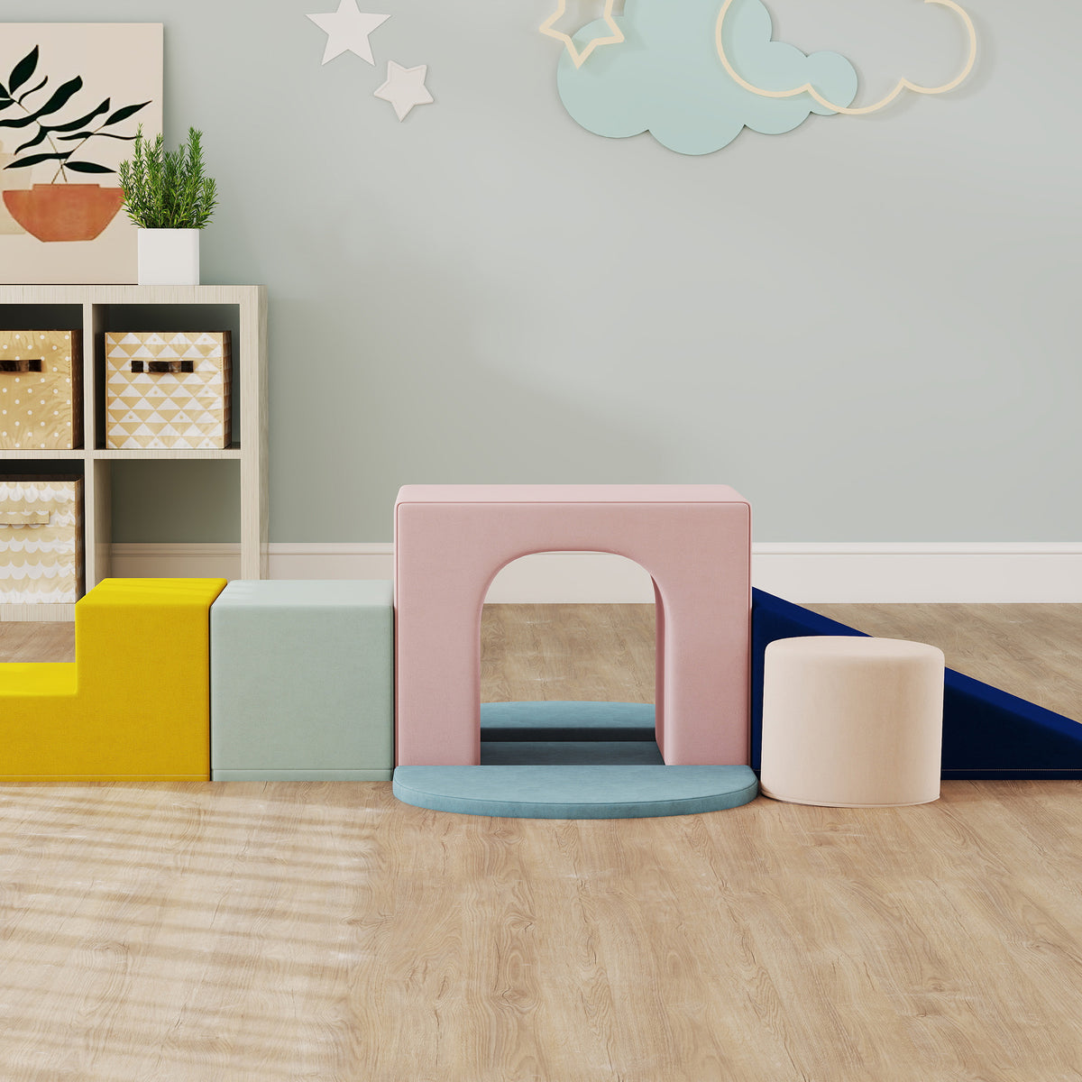Aiyaplay Juego De 8 Bloques De Espuma Para Niños Fundas Lavables Multicolor_4