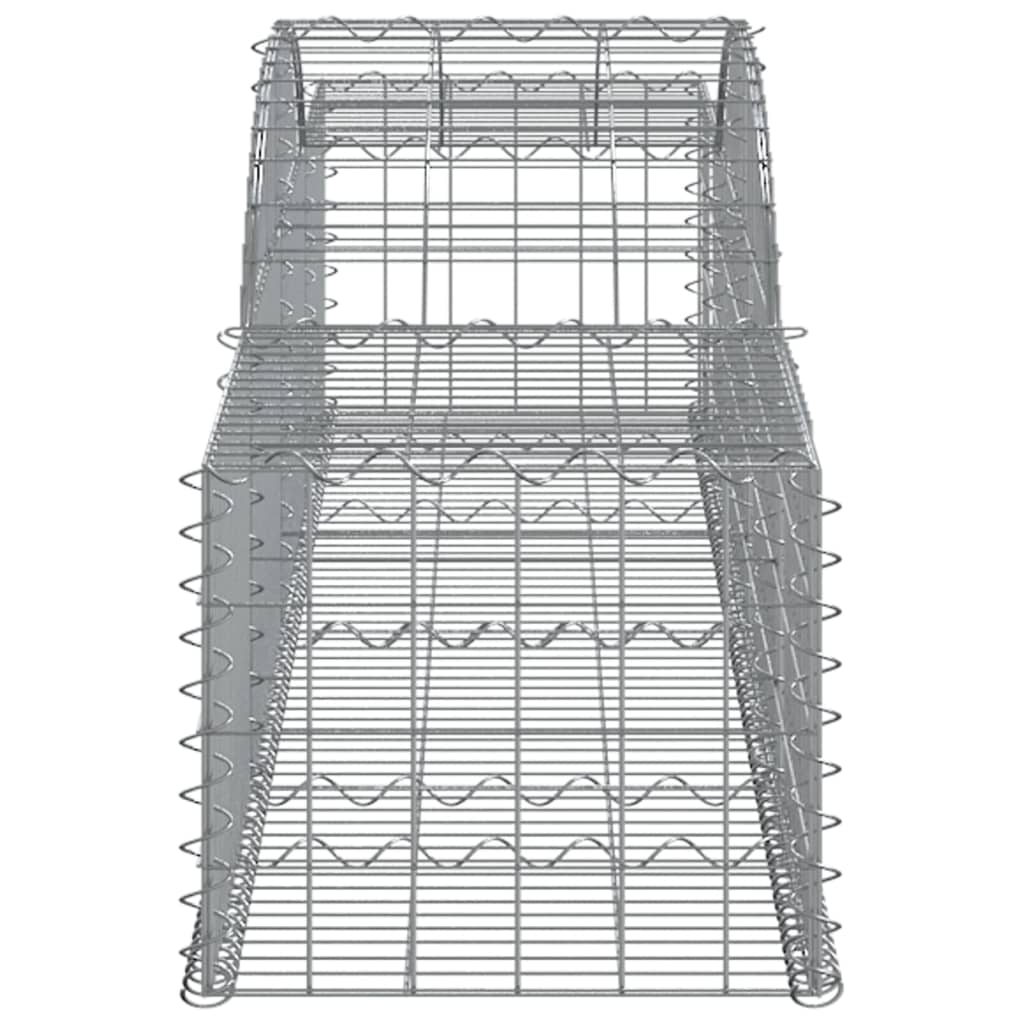 Cestas De Gaviones 25 Uds Forma De Arco Hierro 300x50x40/60 Cm_4
