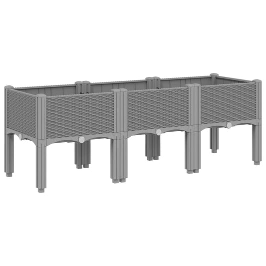 Jardinera Con Patas Pp Gris Claro 120x40x42 Cm_0
