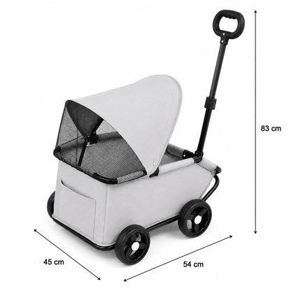Carrito Plegable Mascotas 83x54x45cm Nyana Pets | Carro Para Perro O Gato | Transportin Perro | Capota Transpirable_3