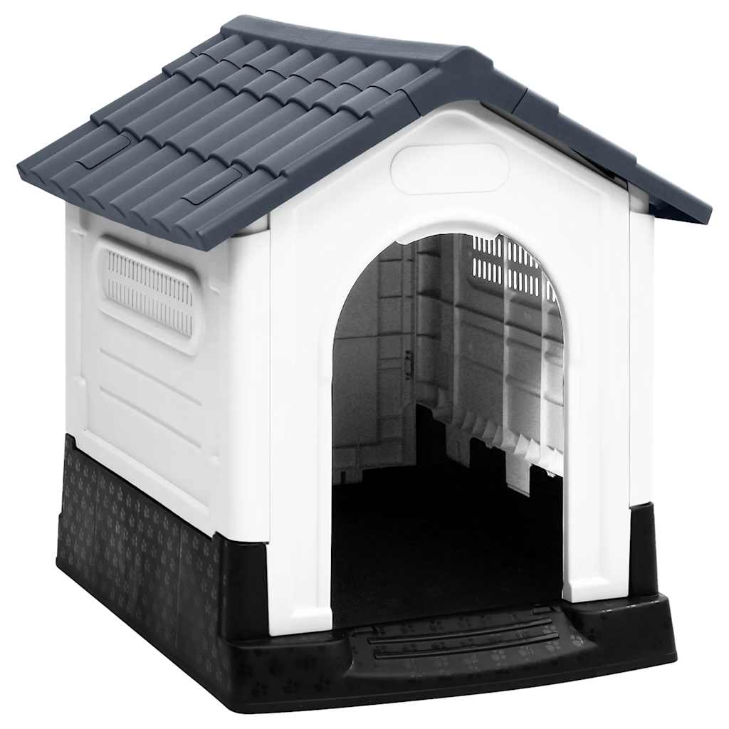 Casa Para Perro Gris 57x68x66 Cm Polipropileno_1